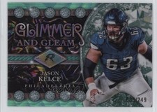 2024 Resurgence Glimmer and Gleam Aqua Surge Refractor 5/249 Jason Kelce 1t4m