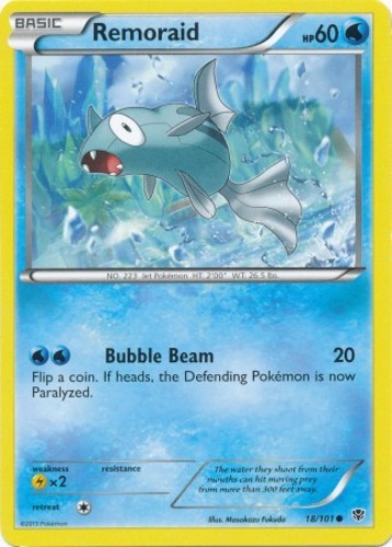 Remoraid - 18/101 - Common (Hp) Plasma Blast - Water Pokémon