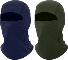 2 Pack Cooling Balaclava Summer Face Mask, UV Cover Armygreen/Navyblue