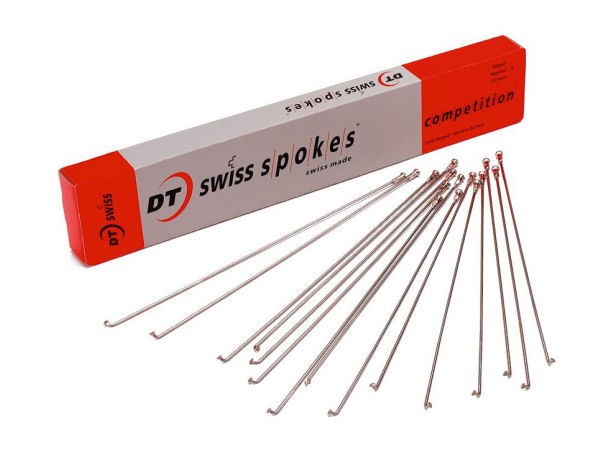 15 x 280mm DT Swiss COMPETITION DB spokes - SILVER - NO NIPPLES