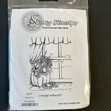 Stacy Stamps Fall Pumpkin Window View Cling Rubber Stamp BMWS 503TT