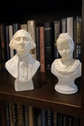 Vintage, Avon Milk Glass Cologne Bottles, Washington & 18th Century Girl. G13