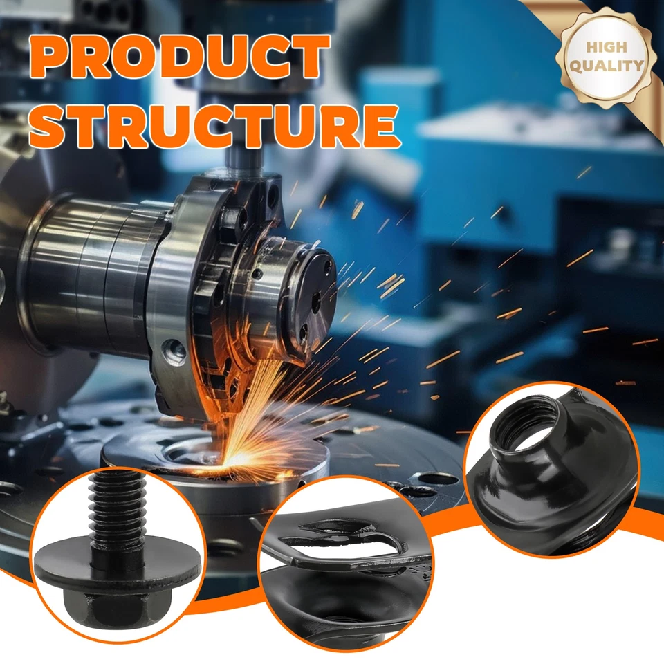 50 Pcs Body Fasteners - 25 Bolts & 25 U-Nut Clips 1/4-20 - Image 4 of 4