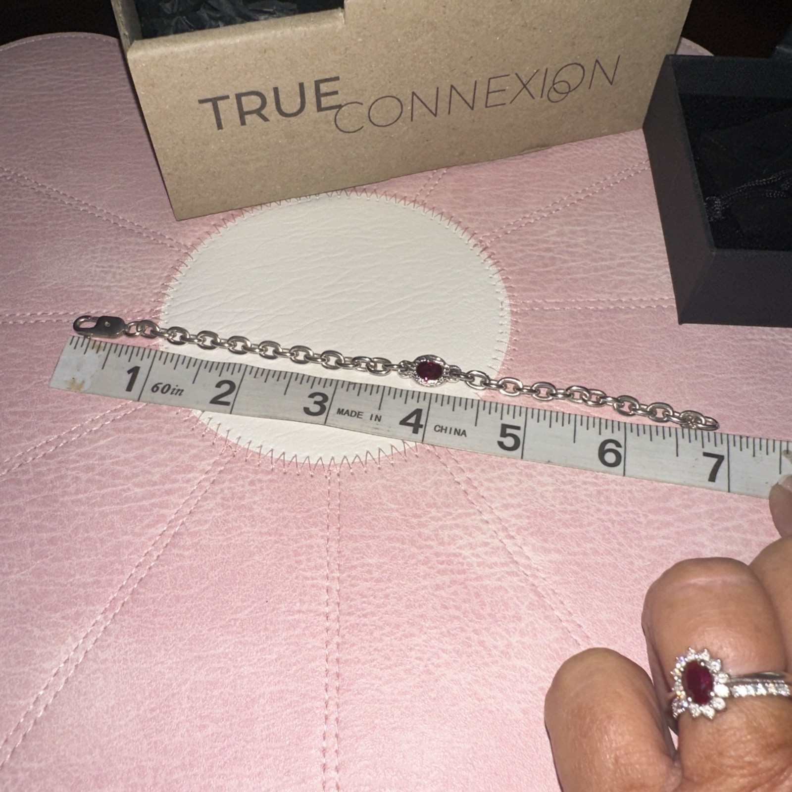 Ruby Cable Chain Bracelet - image 5