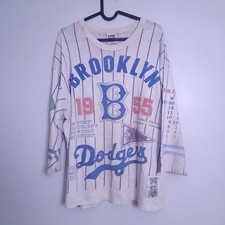 Vintage Long Gone 1955 Brooklyn Dodgers World Series Champions Jersey XL USA 