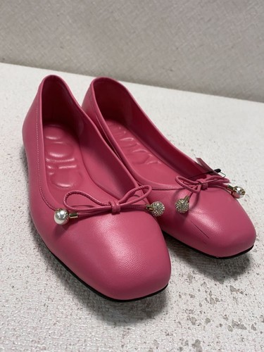 JIMMY CHOO Ballet Shoes Flat PUMPS -- PNK Leather Used - Picture 7 of 7