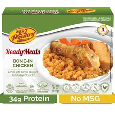 Kosher Ready Meals - Bone in Chicken & Kugel, MRE Meat Meals Ready to Eat, Shabb