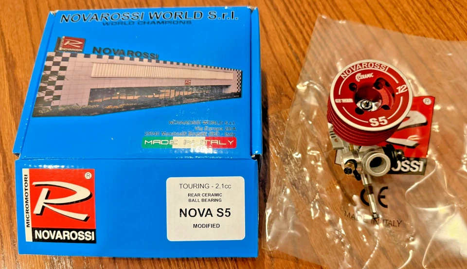 Novarossi Gimar S12 Slide Carb SG Welle Keramik 0,12 5 Port Tourenwagen Motor