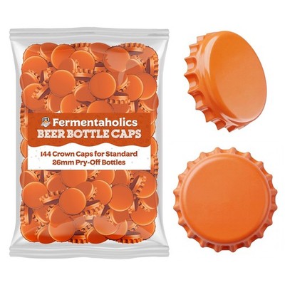 Fermentaholics Orange Beer Bottle Caps - 144