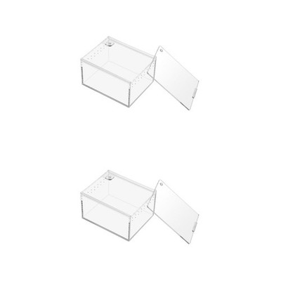 2 Pieces Lizard Case Reptile Breeding Tank Spider Terrarium Storage Nest