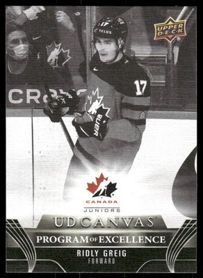 2023-24 Upper Deck UD Canvas Black and White #C261 Ridly Greig POE - HKY