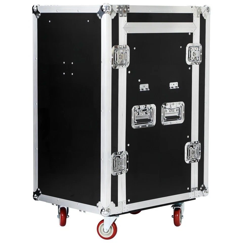16U DJ Flight Case Rack w/ Tilted Mixer Stand, Work Table,Foam Drawer, Road Case - Image 2 of 4