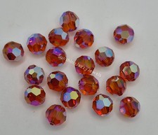 6pc Swarovski Crystal Indian Red AB2X 8mm Faceted Round 5000 Beads