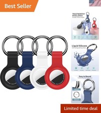 Versatile AirTag Holder Case Keychain - Perfect for Bags  Luggage - 4 Pack