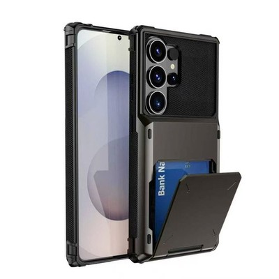 Hybrid Phone Case with Hidden Credit Card Holder For Samsung S26 S25 S24 S23 S22