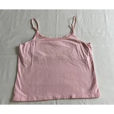 French Dressing Intimate Collection Women's Cami Tank Top XL Pink Lace Trim Y2K
