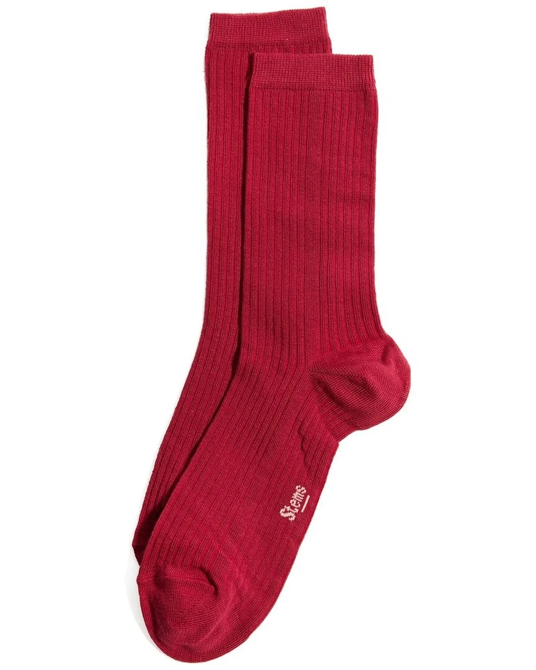 Calcetines para mujer Stems mezcla de cachemir rojo Os