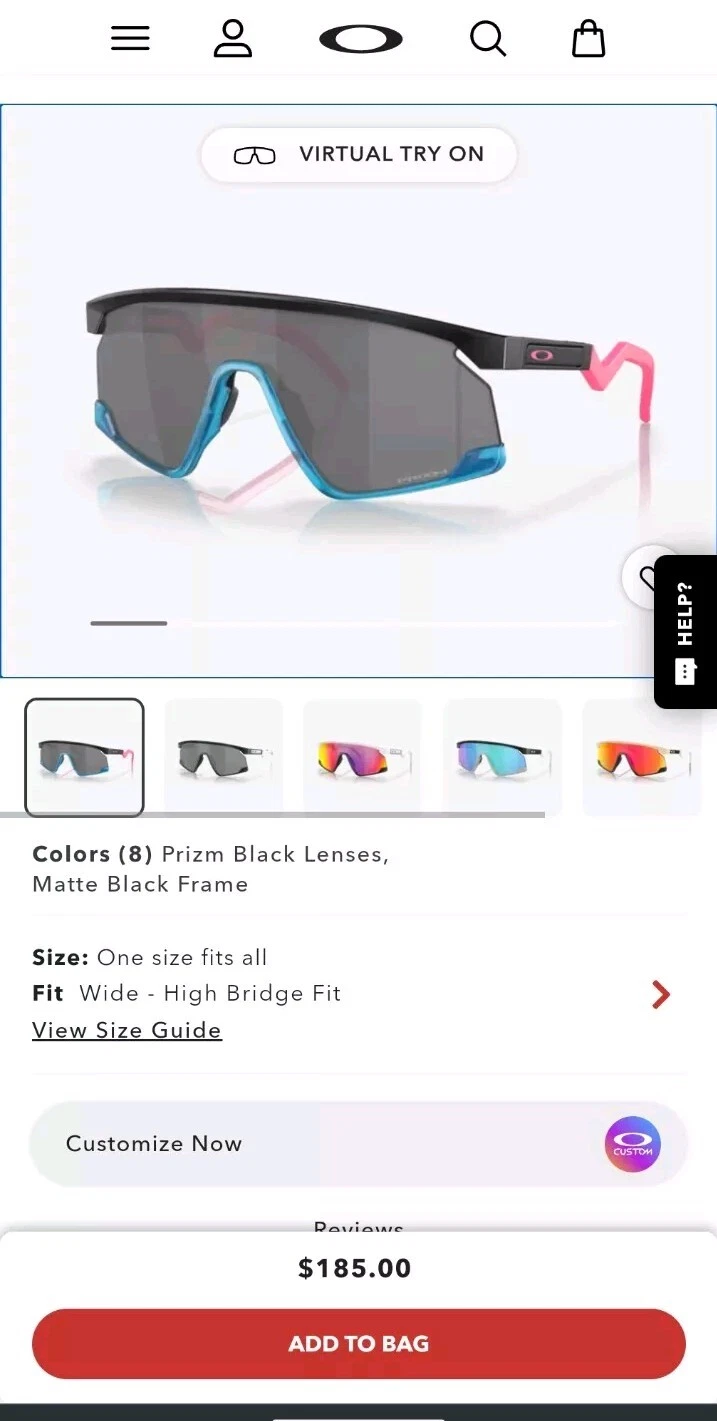 Oakley BXTR Sunglasses OO9280 0539 Matte Black Frame W/ PRIZM Black Lens NEW