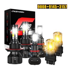 For 2004-2014 Ford F150 LED Headlight Hi/Lo  Fog Light Turn Signal Bulbs Combo