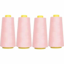 4 BIG CONES MAUVE SERGER SEWING THREAD 2750 YD TEX 27 40S/2-THREADART