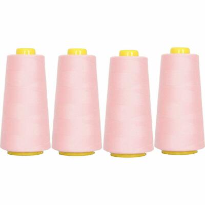 4 BIG CONES MAUVE SERGER SEWING THREAD 2750 YD TEX 27 40S/2-THREADART
