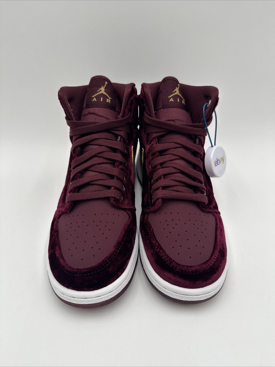 Air Jordan 1 Mid Heiress GG Velvet 2016 Size 4Y Brand New 832596