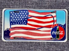 Always Coca-Cola Aluminum License Plate USA American Flag