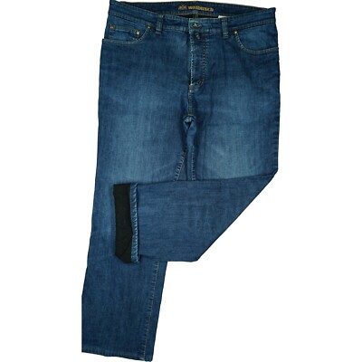 WALBUSCH Stretch Herren Jeans Hose Thermo Straight regular XXL 54 W40 L30 blau