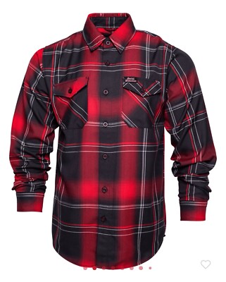 DIXXON FLANNEL,SOCIAL DISTORTION Prison Bound, Red Flannel Shirt, 2XL,New in Bag