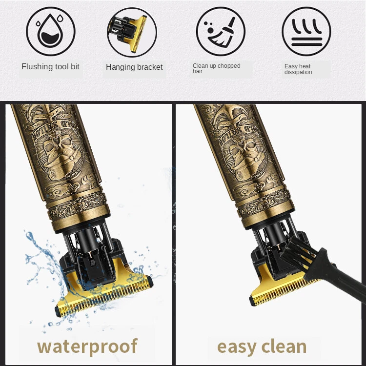 Cortapelos profesional cortapelos corte barba máquina de afeitar peluquero inalámbrica Foto 3 de 4