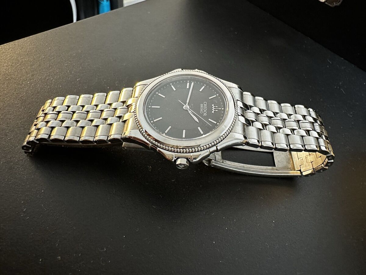 SEIKO CREDOR Pacifique 8J81-6A20 Black Silver Men's Wrist SEIKO CREDOR Pacifique 8J81-6A20 Black Silver Men's Wrist