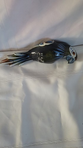 Hecho EN Mexico Ceramic Small Tropical Bird 95/8"inches x 3"inches wide - Picture 6 of 9