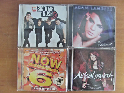 BIG TIME RUSH, ADAM LAMBERT, NOW THAT'S WHAT I CALL MUSIC, ALLISON IRAHETA CDS