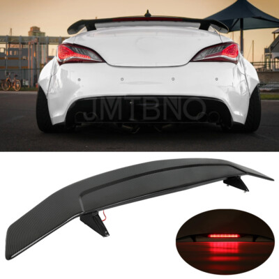 52'' For Hyundai Genesis Coupe Carbon Rear Trunk Spoiler GT Sport Wing Tail Light