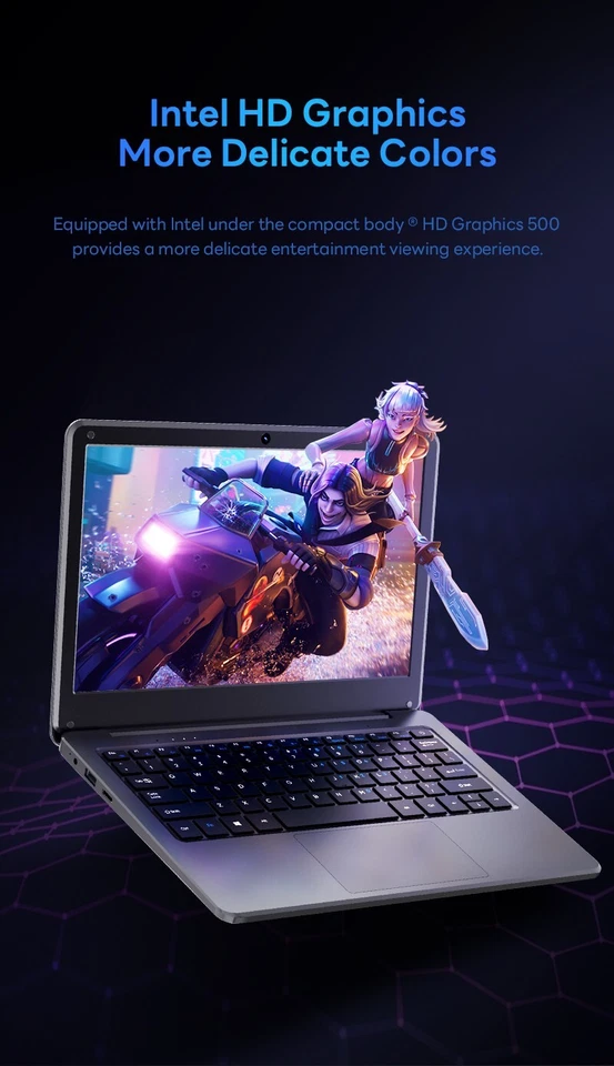 Byone Laptops 11.6 Inch Intel N3350 6GB RAM 128GB Hard Drive Wifi Office Study - Image 3 of 4