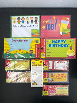 Lot of (10) Teaching Tree & More Happy Birthday Recognition Awards Etc.