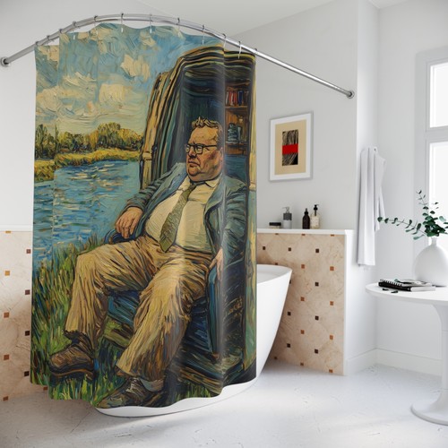 Tenda doccia A Van Gogh giù dal fiume stile Van Gogh stampa arredo bagno - Foto 5 di 5