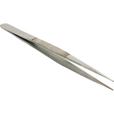 Steel Diamond Tweezers Broad Tip 6 1/2"