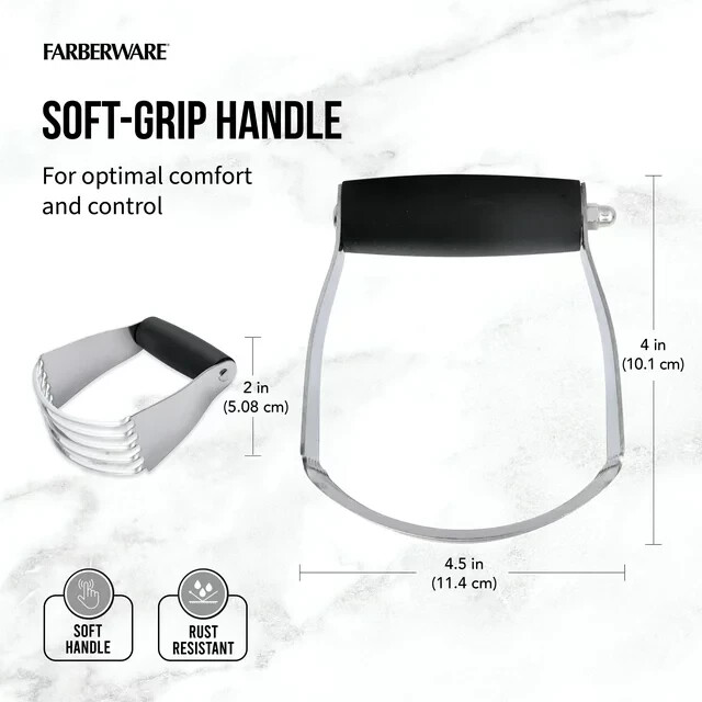 Farberware Soft Grips Pastry Blender Stainless Steel Blades 