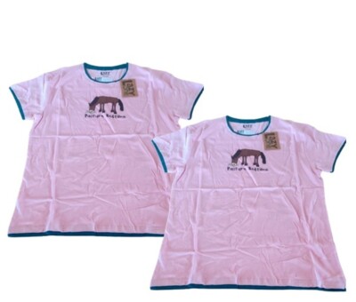 2 x Damen Frauen Pyjama Oberteile Schlafanzug TShirts Nachthemd Nachtwäsche Nachtwäsche D63
