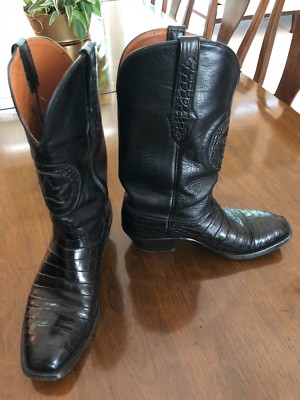 Mens size 8 D ,custom alligator belly, Blackjack cowboy  display picture 1