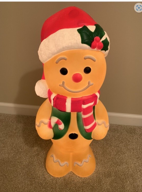 BLOW MOLD CHRISTMAS 24" HIGH GINGERBREAD MAN CORDED LIT HOLIDAY TIME eBay