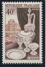 TIMBRE FRANCE 972** Porcelaine  1954
