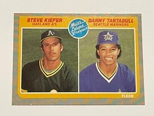 1985 Fleer Baseball Major League Prospect - Steve Kiefer RC & Danny Tartabull RC