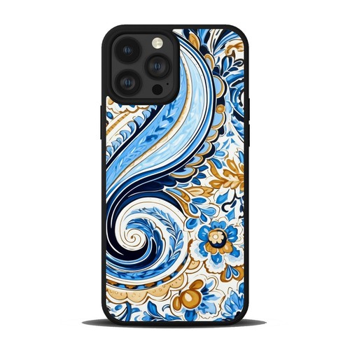 purple Blue black paisley For Apple iPhone For Samsung Funny Covers - Picture 4 of 25