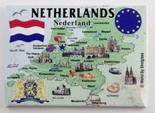 NETHERLANDS EU SERIES FRIDGE COLLECTOR'S SOUVENIR MAGNET 2.5" X 3.5" 