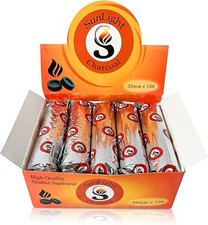 100 Pack Quick Light Charcoal Tablets for Incense - 33Mm Resin Burner