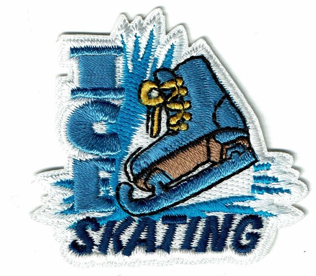 Girl Boy Cub Scout Girl Guide Fun Patch Ice Skating eBay