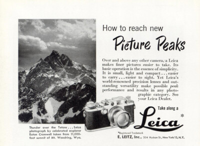1950 Leica Camera: Picture Peaks Vintage Print Ad | eBay
