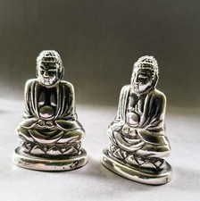 Japenese sterling silver figural salt and pepper shakers c1920